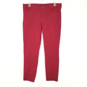 Gap Slim City red crop pants size 8